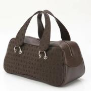 Pre-owned Canvas handbags Bvlgari Vintage , Brown , Dames