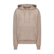 Walnoot Hoodie met Zichtbare Naden Maison Margiela , Brown , Heren