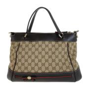 Pre-owned Canvas gucci-bags Gucci Vintage , Brown , Dames