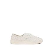 Gevlochten Leren Sneakers Bottega Veneta , White , Heren