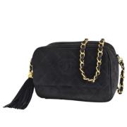 Pre-owned Suede chanel-bags Chanel Vintage , Black , Dames