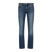 Slim Fit Denim Jeans Donkerblauw Emporio Armani , Blue , Heren