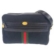 Pre-owned Canvas crossbody-bags Gucci Vintage , Black , Dames