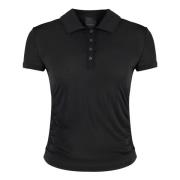 Gebundelde Viscose Poloshirt Pinko , Black , Dames