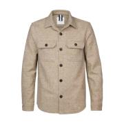 Textuur Overshirt Lichtbruin Profuomo , Beige , Heren