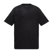 T-shirt met vintage effect Amiri , Black , Heren