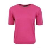 Korte mouwen katoenen en zijden top Max Mara Weekend , Pink , Dames