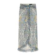 Zijden rok met decoratief patroon Etro , Multicolor , Dames