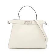 Pre-owned Leather fendi-bags Fendi Vintage , White , Dames