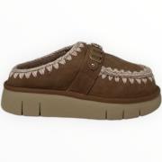 Metalen Logo Bounce Clog Laarzen Mou , Brown , Dames