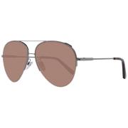 Zilveren Unisex Zonnebril Aviator Stijl Bally , Gray , Unisex