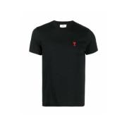 Hart T-shirt Zwart Ami Paris , Black , Heren