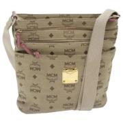 Pre-owned Canvas shoulder-bags MCM Pre-owned , Beige , Dames