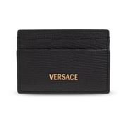 Leren kaarthouder Versace , Black , Heren