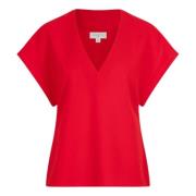 Gedetailleerde Split Top in Rood Dante 6 , Red , Dames