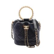 Pre-owned Leather chanel-bags Chanel Vintage , Black , Dames