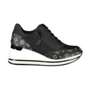 Zwarte polyester sneaker voor vrouwen Laura Biagiotti , Black , Dames