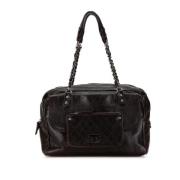 Pre-owned Leather chanel-bags Chanel Vintage , Brown , Dames