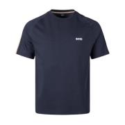 Blauw Logo Katoenen T-Shirt Hugo Boss , Blue , Heren