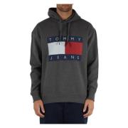 Katoenen hoodie met logoprint Tommy Jeans , Gray , Heren