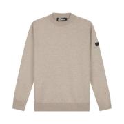 Taupe Sweater Mm3-Aw24-05 Herenlions , Beige , Heren