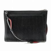 Pre-owned Leather clutches Christian Louboutin Pre-owned , Black , Dam...