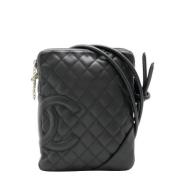 Pre-owned Leather chanel-bags Chanel Vintage , Black , Dames