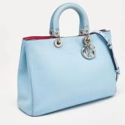 Pre-owned Leather totes Dior Vintage , Blue , Dames