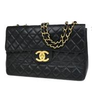 Pre-owned Leather chanel-bags Chanel Vintage , Black , Dames