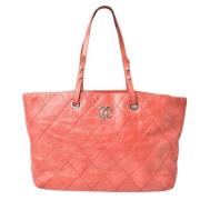 Pre-owned Leather chanel-bags Chanel Vintage , Pink , Dames