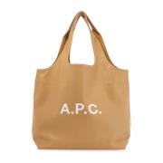 Stijlvolle Ninon Tote Tas met Logo A.p.c. , Beige , Dames