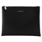 Leather clutches Alexander McQueen , Black , Dames