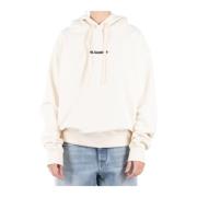 Ivoor Katoenen Sweatshirt Jil Sander , White , Heren