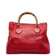 Pre-owned Leather handbags Gucci Vintage , Red , Dames