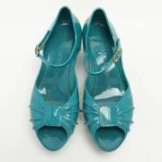 Pre-owned Rubber sandals Moschino Pre-Owned , Blue , Dames