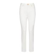 Slim fit jeans Balmain , White , Dames