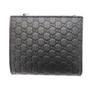 Pre-owned Leather wallets Gucci Vintage , Black , Dames