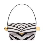 Zebra Print Leren Handtas Jacquemus , White , Dames