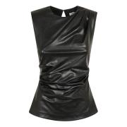 Zwarte Gedrapeerde Mouwloze Top Simkhai , Black , Dames