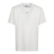 Stamp Slim Tee in Wit Zwart Off White , White , Heren