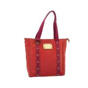 Pre-owned Canvas totes Louis Vuitton Vintage , Red , Dames