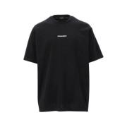 Zwarte Katoenen T-shirt Dsquared2 , Black , Heren