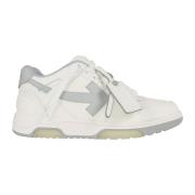 Wit Grijs Kalfsleer Sneakers Off White , White , Heren