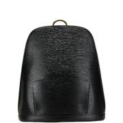 Pre-owned Leather backpacks Louis Vuitton Vintage , Black , Dames