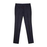 Blauwe Wollen Broek Taps Toelopende Pijp Luigi Bianchi Mantova , Blue ...