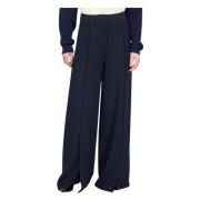 Donkerblauwe Broek Semicouture , Blue , Dames