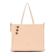 Emblème generfd kalfsleren tote tas Balmain , Beige , Dames