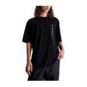 Minimalistische Verticale T-shirt Calvin Klein , Black , Heren