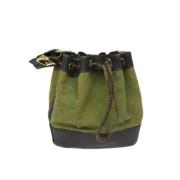 Pre-owned Canvas totes Louis Vuitton Vintage , Green , Dames