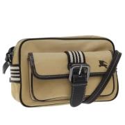 Pre-owned Nylon shoulder-bags Burberry Vintage , Beige , Dames